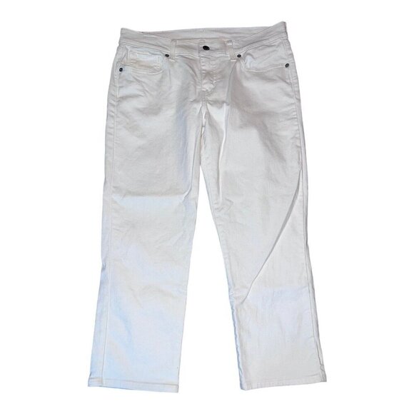 LEVI'S Womens White Stretch Denim Classic Straight Leg Jeans Size 29 - Picture 2 of 10